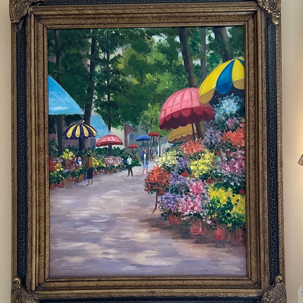 Dana Rebecca Designs Colorful Market Scene Painting